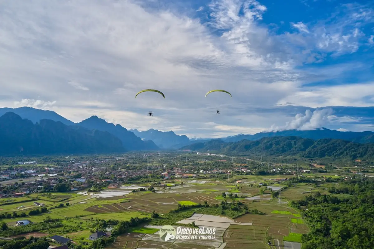 Paramotor Ride in Vang Vieng