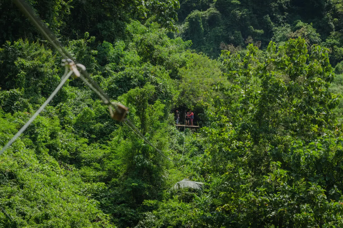 Ziplining in Vang Vieng
