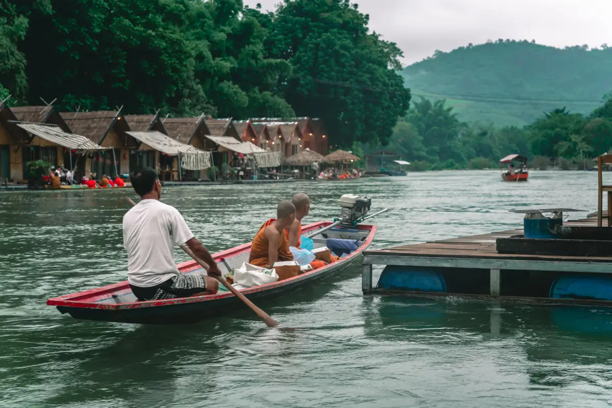 Alms Giving Ceremony in Meuang Feuang (Tak Bat)
