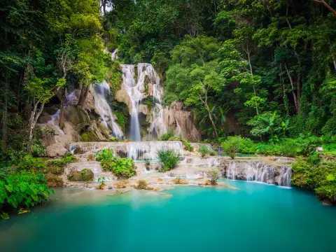 Shuttle Minivan Ticket to Kuang Si Waterfall