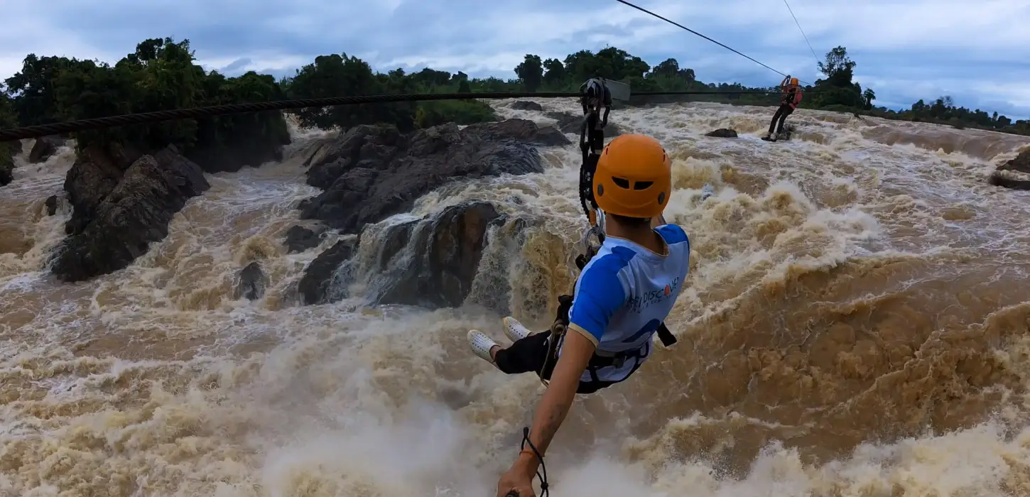 Ziplining Adventure at Li Phi Waterfall