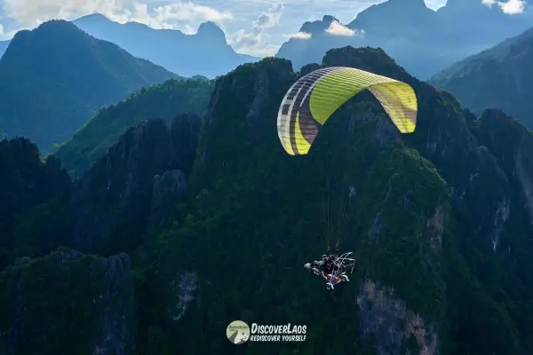 Sunset Paramotor above Vang Vieng