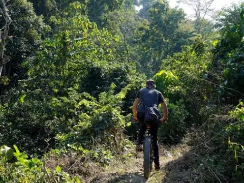 Full-Day E-Mountain Biking Medium) & Nature Adventure