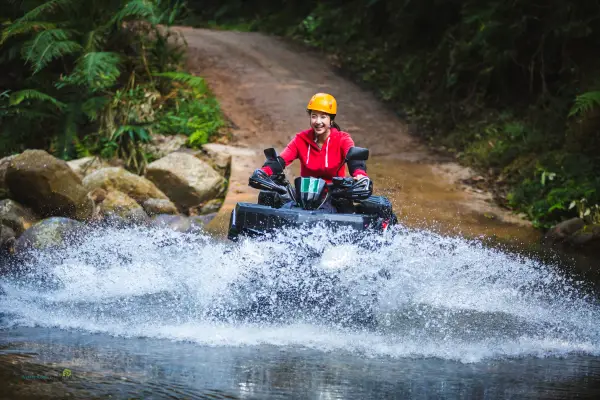 Riding ATV Around Tour Center Area (One-round) at Nam Kat Yorla Pa