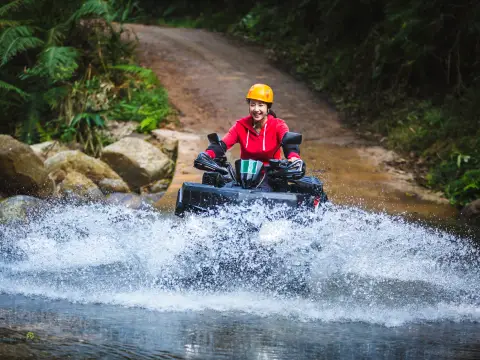 Riding ATV Around Tour Center Area (One-round) at Nam Kat Yorla Pa