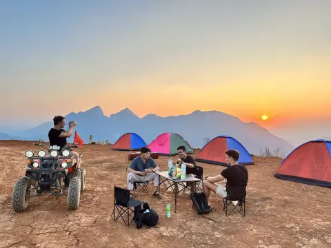 Exclusive Sunrise and Sunset Camping Experience in Nong Khiaw