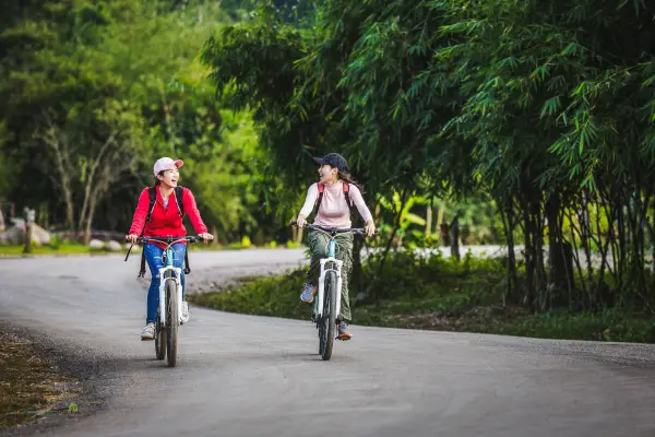 Cycling, Trekking, Sky Bridges, Waterfall at Nam Kat Yorla Pa