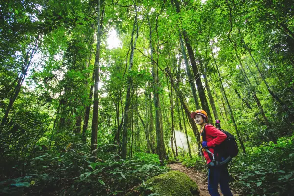 Trekking, Sky Bridges, Waterfall at Nam Kat Yorla Pa